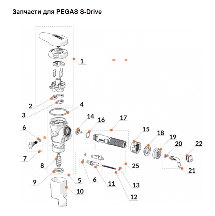 Запчасти Pegas S-Drive Запчасти Pegas S-Drive
