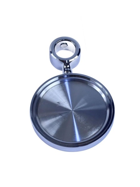 указатель на пивной кран (медальон, шильдик) из металла, цвет хром